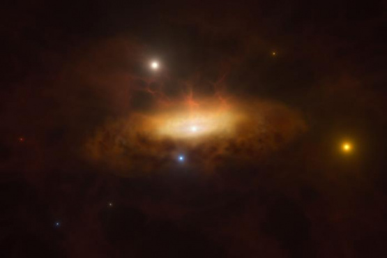 Científicos detectan la reactivación de un agujero negro en una galaxia distante